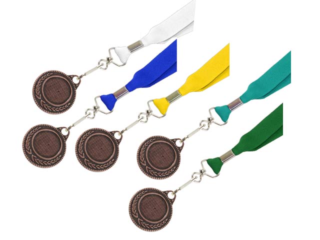 Bronze Medal-Dome+Screen Printed Ribbon With 1 Col - Image 2