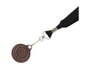 Bronze Medal-Dome+Screen Printed Ribbon With 1 Col