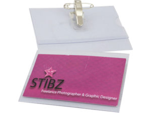 Conference Badge With Pin and Clip
