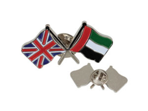 Double Flag With Magnetic Pin