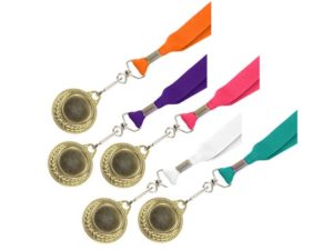 Gold Medal With Screen Printed Ribbon