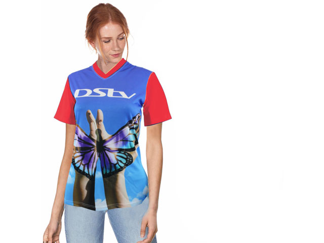 Ladies Isla Moisture Management V Neck Sublimation T-Shirt - Image 3
