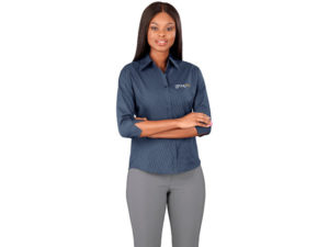 Micro Check 3/4 Sleeve Ladies Shirt