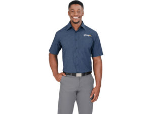 Micro Check Short Sleeve Mens Shirt
