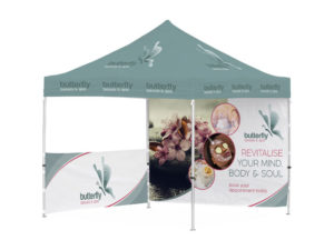 Ovation Gazebo 3 X 3M 1 Half Wall 1 Full Wall