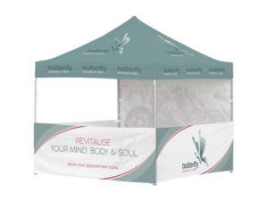 Ovation Gazebo 3 X 3M 3 Half Walls 1 Full Wall