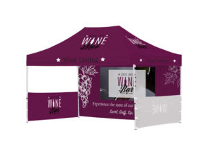 Ovation Gazebo 4.5 X 3M 1 Long Side Full Wall 2 Short Side Half Walls
