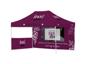 Ovation Gazebo 4.5 X 3M 1 Short Side Half Wall 1 Long Side Full Wall