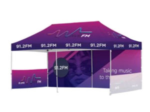 Ovation Gazebo 6 X 3M 1 Long Side Full Wall 2 Short Side Half Walls