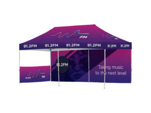 Ovation Gazebo 6 X 3M 1 Short Side Half Wall 1 Long Side Full Wall