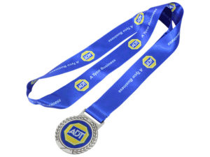 Silver Satin Ribbon Medal