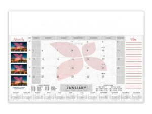 12 Page Corporate Lines Desk Pad Calendar