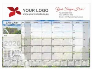 12 Page Executive Scenic Desk Pad Calendar
