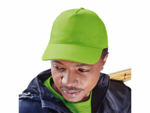 5 Panel Cotton Cap With Hard Front