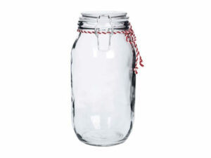 Candy Striped Cliptop Jar Lrg 28X17Cm (4.2L)