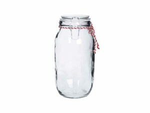 Candy Striped Cliptop Jar Med 27X15Cm (3.1L)