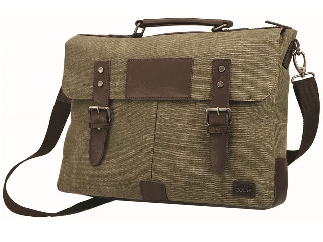 Canvas And Leather Briefcase