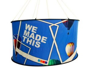 Cylindrical banners