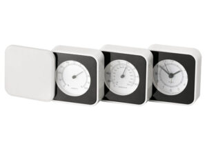 Desk Clock 3 Tier With Temp/Humidity Gauge