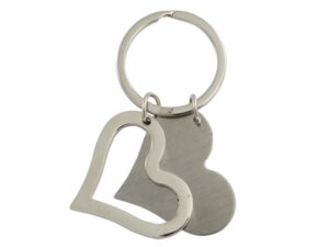 Dual Heart Keyring