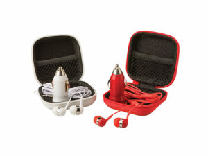 Earbud and Car Charger Set