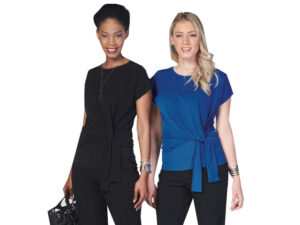 K232 Ladies Ines Short Sleeve Bon-Bon Knit Blouse