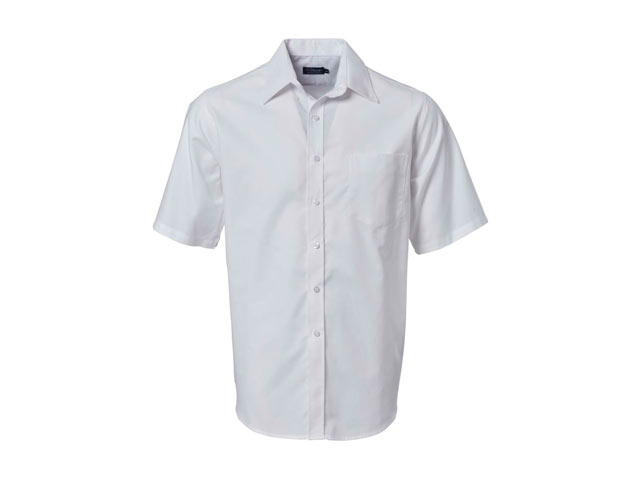 K373 Mens Oxford Short Sleeve Lounge Shirt - Image 2