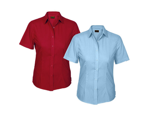 Ladies Basic Poly Cotton Blouse - Image 3