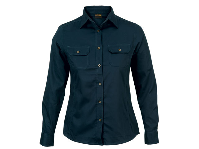 Ladies Bush Shirt Long Sleeve - Image 3