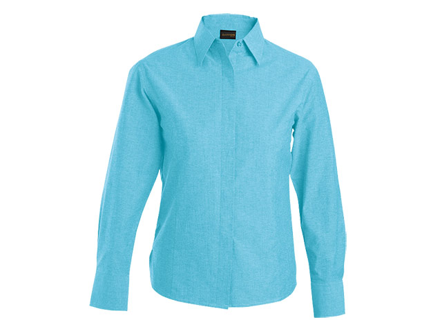 Ladies Oxford Blouse Long Sleeve Shirt - Image 4
