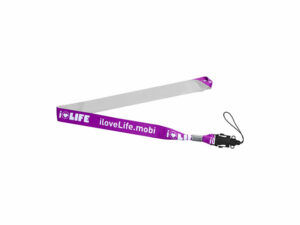 Lanyard - Dye Sublimation Full Colour Branding One Side With Cell Phone Attachment