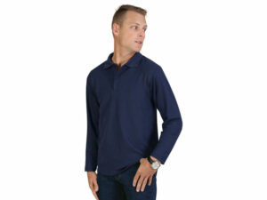 Long Sleeve Pique Knit Polo