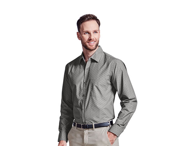 Mens Claremont Lounge Shirt Long Sleeve