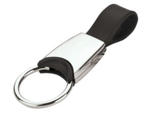 Metal Keychain With Silicone Strap