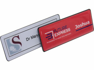 Rectangle Name Badge With Magnet Or Pin