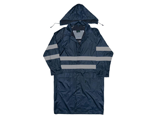 Reflective Polyester Pvc Calf Length Rain Coat