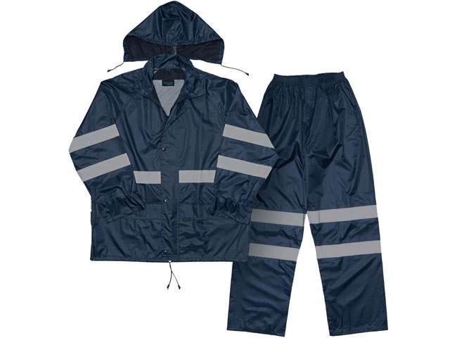Reflective Polyester Pvc Rain Suit