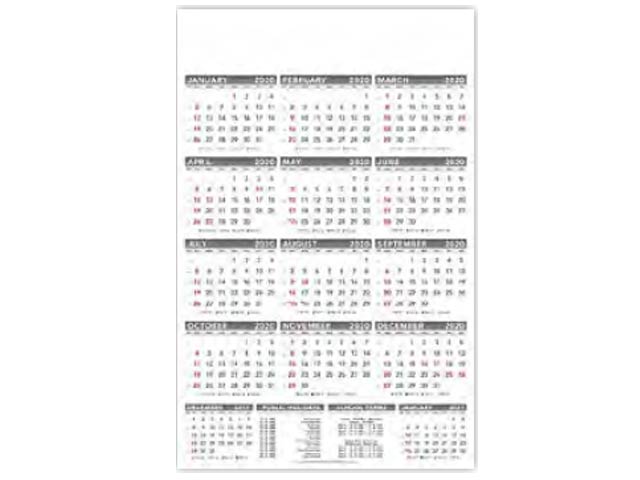 Single Leaf Jumbo Wall Calendar Posters