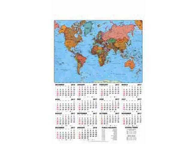 Single Leaf Jumbo Wall Calendar Posters