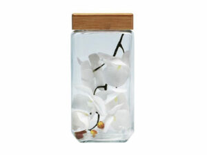 Sq Jar With Wooden Lid 2.1L