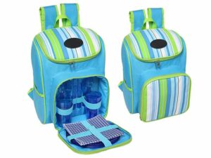 Striped Picnic Backpack (4-Person)