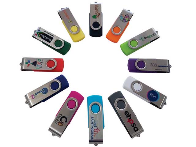 Swivel USB With Silver Clip
