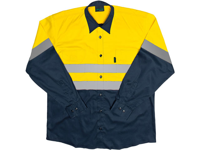 Two Tone Vented Reflective Work Shirt