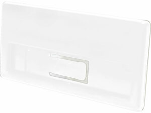 White Reusable Badge With Magnet Or Pin