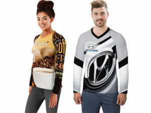 Unisex Raglan Long Sleeve  V-Neck T-Shirt -  150g Polyester Interlock