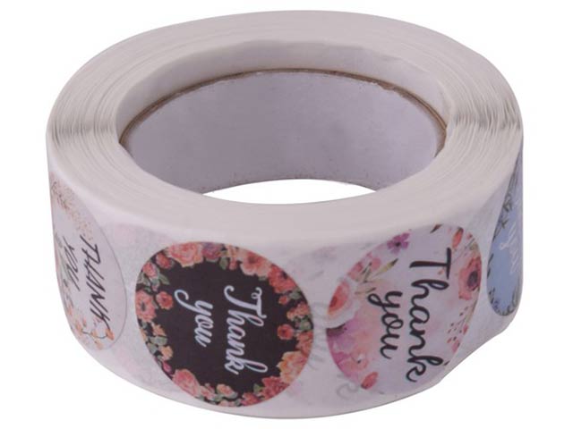 500Pcs Sticker Roll - Thank You 1