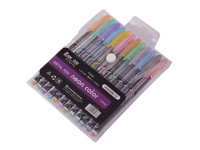 Metallic 12 Piece Gel Pens