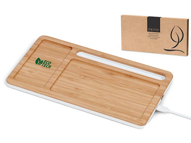 Okiyo Musen Desk Organiser With Wireless Charger