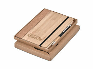 Okiyo Eri Bamboo And Cork Notebook And Pen Set