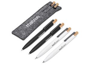 Okiyo Mimo Recycled Aluminum Ball Pen And Pencil Set